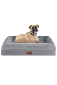 Yiruka Jumbo Dog Beds, Orthopedic Dog Bed, Washable Dog Bed with [Removable Bolster], Waterproof Dog Bed with Nonskid Bottom, Doggy Bed, Dog Beds for Large Dogs