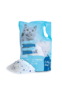 Nobleza - Silica cat Litter crystals Kitten Litter 76L 3kg Ultra Absorbent, Effective Odour control, Dust-Free, Biodegradable Hygiene