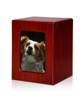 PCS Pet Urns for Dogs Ashes, Dog Photo Urn, Urns for Dog Ashes, Pet Cremation Box Red-Large