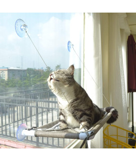 Cat Window Hammock, Window Perch for Indoor Cats - Space Saving Window Mounted cat Bed for Indoor Cats Premium Set