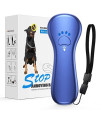Ahwhg New Anti Barking Device,Dog Barking Control Devices,Rechargeable Ultrasonic Dog Bark Deterrent up to 16.4 Ft Effective Control Range Safe for Human & Dogs Portable Indoor & Outdoor(Blue)