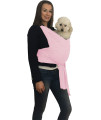 Puppy Pouch Pet Carrier Sling | Front | Adjustable Hands Free Front Facing Dog Pouch | Relieves Your Pet's Anxiety and Stress (Light Pink)