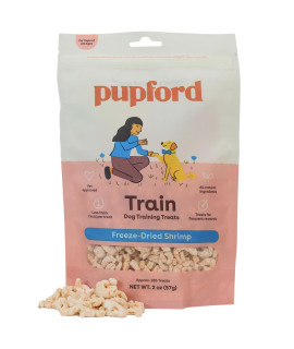 Pupford Freeze Dried Dog Training Treats, 285+ Puppy & Dog Treats, Low Calorie, Vet Approved, All Natural, Healthy Training Treats for Small to Large Dogs (Shrimp)