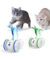 LiieyPet Cat Toys for Indoor Cats 2 PCS Interactive Cat Toy with 8 Feathers, Automatic Cat Toys with LED Lights, USB Rechargeable Cat Toys, Electronic Cat Toy, 360?Rotating, Cat Exercise Toy