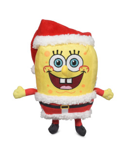 SpongeBob SquarePants for Pets Holiday 9? Figure Plush Dog Toys with Squeaker Dog Toys for Spongebob Fans Squeaky Dog Toys, Spongebob Santa Toy, Dog Plush Toy