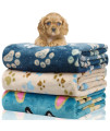 1 Pack 3 Blankets for Dogs Blankets for Medium Dogs Puppy Dog Blanket Super Soft Fluffy Premium Fleece Pet Blanket Flannel Throw for Dog Puppy Cat Paw Blanket(23x16 inch)