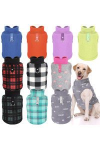 10 Pack Dog Sweaters for Small Dogs Fleece Small Dog Sweaters with Leash Ring Puppy Sweater Fleece Soft Dog Winter Cold Weather Indoor and Outdoor (Large)