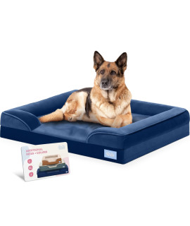 Orthopedic Sofa Dog Bed - Ultra Comfortable Dog Bed for X-Large Dogs - Breathable & Waterproof Pet Bed- Egg Foam Sofa Bed with Extra Head & Neck Support - Removable Washable Cover with Nonslip Bottom.