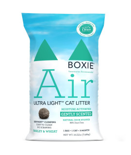 Boxiecat Air Lightweight Premium Clumping Cat Litter -Gently Scented- 16.5 lb- Plant-Based Formula -Stays Ultra Clean, Longer Lasting Odor Control, 99.9% Dust Free
