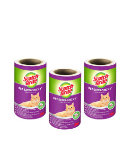 Scotch-Brite Pet Extra Sticky Hair Roller Refill 3 Pieces in Pack