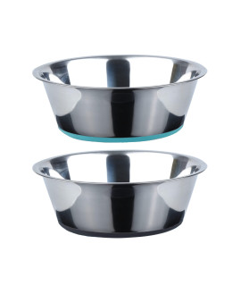 PEGGY11 Deep Stainless Steel Anti-Slip Dog Bowls, 2 Pack, 2 Cups