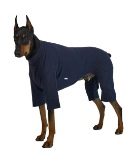 Lucky Petter Dog Pajamas for Small Dog Basic Onesie Doggie Jammies Dog Shirt Stretchable Dog Jumpsuit Bodysuit pjs (4X-Large, Basic Navy)