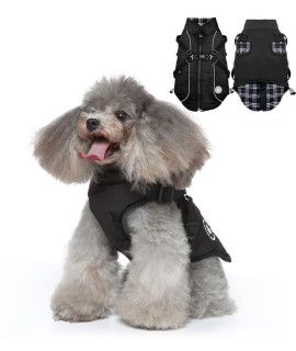 cOMOIL Dog Winter Heated coatDog Warm Jacket for USB charging HeatingTurtleneck Dog Onesie with Battery Pack for Small Dogs to Medium Dogs for Indoor and Outdoor(Black M)