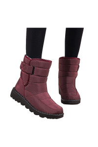 Winter Boots for Women comfortable Outdoor Non-Slip Warm Snow Boots Mid chunky Heel Suede Warm Ankle Booties Shoes
