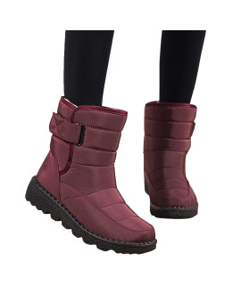 Winter Boots for Women comfortable Outdoor Non-Slip Warm Snow Boots Mid chunky Heel Suede Warm Ankle Booties Shoes
