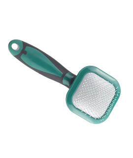 Slicker Brush, PETPAWJOY Dog Brush Green Gently Cleaning Pin Brush for Shedding Dog Hair Brush for Small Dogs Puppy Yorkie Poodle Rabbits Cats Green