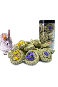 FIPASEN Rabbit Chew Toys for Teeth, 18PCS Natural Timothy Hay Chew Toy, Improve Dental Health for Bunny/ Chinchilla/ Guinea Pig/ Hamsters/ Holland Lop, Small Rodent Pet Molar Teeth Treats Toys