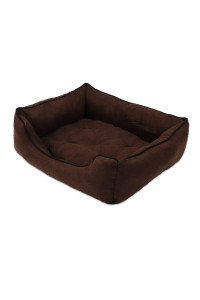 Dog Bed for Large Medium Small Dogs & cats, Washable Large Pet Dog Bed Sofa, Soft Warm Breathable, Non-Slip Bottom (Large, Deep coffee color)
