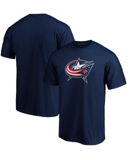 Outerstuff NHL Youth 8-20 Performance Polyester Team color Primary Logo T-Shirt (8, columbus Blue Jackets Navy)