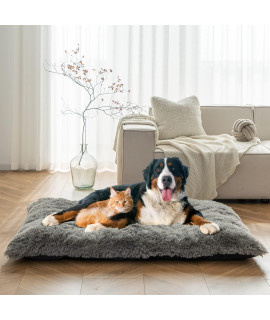 Auemtyn Dog Beds for Large DogsDog Bed crate PadPlush Dog crate Mat with Anti-Slip DesignWashable Fluffy Faux Fur Kennel Pad for Large Medium Small Dogs and cats