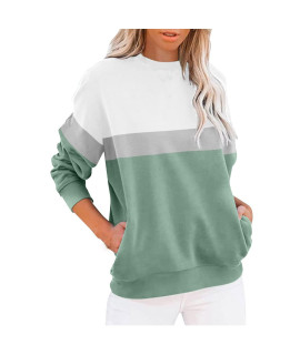 Womens causal Loose crewneck Sweatshirt Plus Size 2147 Fall Fashion Long Sleeve Striped Pullover Tops Trendy coat