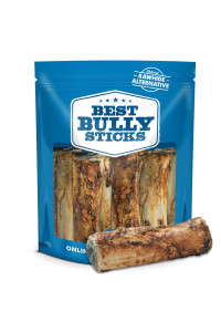 Best Bully Sticks Large Marrow Dog Bones for Aggressive Chewers - 8 Pack - USA Baked and Packaged - Grass-Fed Beef Long-Lasting 5-6 Big Bones for Dogs from