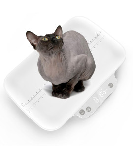 cat Scale for Newborn Puppy, Digital Pet Scale with 30cm Length Marking for Measuring Pets Length, 15kg (A1 g) (Acrylonitrile Butadiene Styrene)