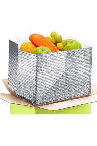 ABc Foil Insulated Box Liners 11 x 85 x 55 Pack of 50 Silver Insulated Shipping Bags for Food Double Layer Thermal Liner for Boxes Keeps Temperature gusseted Shipping Box for Frozen Foods(D0102HIZR0U)