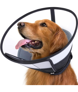 Dog Cone Collar for Dogs After Surgery, Soft Dog Recovery Cone, Breathable Dog Cones for Large and Medium Small Dogs, Adjustable Dog Recovery Collar for Pets,Wound Healing Safety E-Collar (Small)