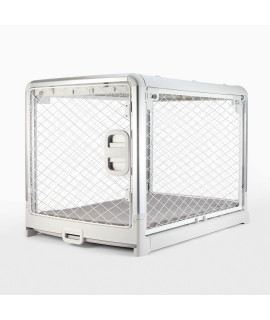 Diggs Revol Dog Crate I Collapsible Dog Crate I Portable Dog Crate I Travel Dog Crate and Kennel for Medium/Large Dogs and Puppies (Ash)