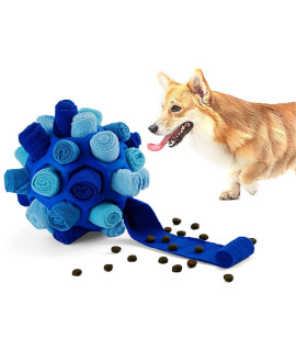 Ulgoo Dog Puzzle Toy Dog Chew Toys Dog Enrichment Toys Encourage Natural Foraging Skills Portable Pet Snuffle Ball Toy (Blue)