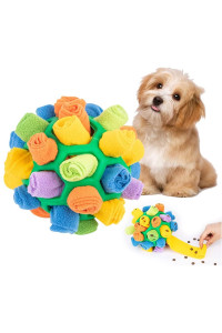 Ulgoo Dog Puzzle Toy Dog Chew Toys Dog Enrichment Toys Encourage Natural Foraging Skills Portable Pet Snuffle Ball Toy (Green)