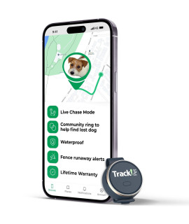 Tracki Cat Dog GPS Tracker Tiny & Light Waterproof Fits All Pet Collars, Unlimited Distance Works Worldwide Mini Size Smart Locator Subscription required