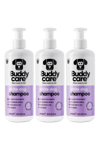 White Dog Shampoo by Buddycare Brightening and Whitening Shampoo for Dogs Deep cleansing, Fresh Scented with Aloe Vera and Pro Vitamin B5 (5072oz)