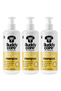 Vanilla & Shea Butter Dog Shampoo by Buddycare Moisturising Shampoo for Dogs Vanilla & Shea Butter Scented with Aloe Vera and Pro Vitamin B5 (5072oz)