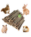 GREMBEB Rabbit Toys,400g Bunny Chew Apple Sticks,100% Organic Natural Hamster Molar Treat,Guinea Pig Food Snack Stuff for Clean Teeth Pet Squirrel Rat Chinchilla Hedgehog Gerbil