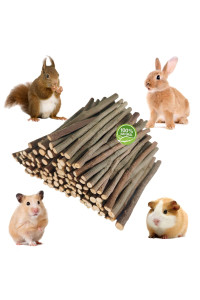 GREMBEB Rabbit Toys,400g Bunny Chew Apple Sticks,100% Organic Natural Hamster Molar Treat,Guinea Pig Food Snack Stuff for Clean Teeth Pet Squirrel Rat Chinchilla Hedgehog Gerbil
