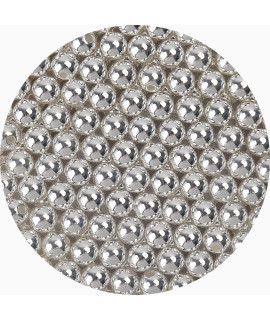 Quality glossy ABS Imitation Pearl Beads with Hole 6810MM Round Plastic Acrylic Spacer Bead for DIY craft Jewelry Making Supplies (Silver, 10MM, 200pcs)