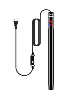 FTSTC Aquarium Heater,Titanium Alloy 50W/100W/300W/500W Submersible Fish Tank Heater, Over-Temperature Protection,Automatic Power-Off When Leaving Water for Saltwater and Freshwater