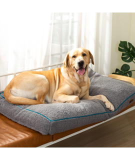 pettycare Washable Dog Beds for Large Dogs with Waterproof Liner, Shredded Memory Foam Big Dog crate Bed with Removable cover, Fit Up to 75 LBs Pet Mat Pillow