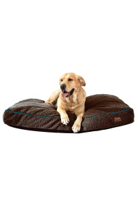 pettycare 44 Inch Waterproof Dog Beds for Large Dogs with Removable Washable cover,Orthopedic Thick Memory Foam Sherpa,comfy Flat cat Dog crate Pad for cage,Portable Kennel Mat Dog Pillow