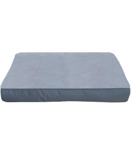 Dalema Dog Bed Cover,Durable Waterproof Washable Removable Fluffy Soft Short Plush Zipped Pet Bed Replacement Covers for24/30/36/42/48/54 inch Crate,(29 L x 18 W x 3 H,Grey).