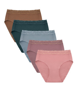 Kindred Bravely High Waist Postpartum Underwear c-Section Recovery Maternity Panties 5 Pack (1X, Assorted Jewel Tones)