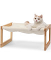 FUKUMARU Cat Bed, Plush Velvet Cat Beds for Indoor Cats, Wooden Cat Hammock, 20 x 16 Inch Cat Couch, Suitable for Cats, Dog, Bunny, Rabbit, Kitten and Small Animal