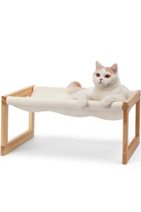 FUKUMARU Cat Bed, Plush Velvet Cat Beds for Indoor Cats, Wooden Cat Hammock, 20 x 16 Inch Cat Couch, Suitable for Cats, Dog, Bunny, Rabbit, Kitten and Small Animal