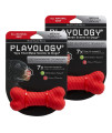Playology Dual Layer Bone Dog Toy, for Medium Dogs (15lbs - 35lbs) - for Moderate Chewers - Engaging All-Natural Beef Scented Toy - Non-Toxic Materials - 2 Pack