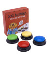 Dog Buttons for Communication - Talking Pet Button Set - Teach Dogs to Communicate - Train Pets with Recordable Voice Commands - Connect, Bond & Have Fun - Colorful Behaviour Aids for Puppies