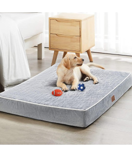 WNPETHOME Orthopedic Dog Beds for Medium Dogs, Large Waterproof Dog Bed with Removable Washable Cover & Anti-Slip Bottom, Egg Crate Foam Pet Bed Mat, Multi-Needle Quilting Medium Dog Bed