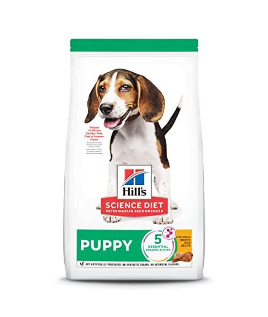 Hill's Science Diet Puppy Chicken Meal & Brown Rice Recipe Dry Dog Food, 27.5 lb. Bag
