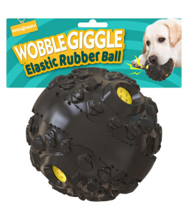 Dog Giggle Ball Interactive Squeaky Toys Puppy Wobble Wag Talking Balls for Small/Medium Chewers Durable Rubber Fun Sounds When Rolled or Shaken Best Toy with Squeaker to Keep Them Busy Doggy Gift LC